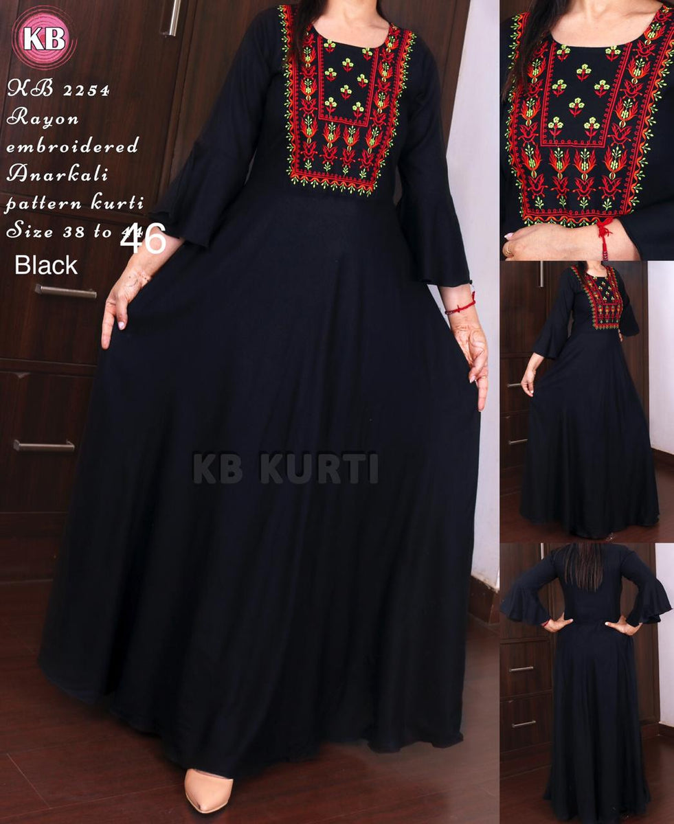 Black Anarkali kurti.KB -2254 –