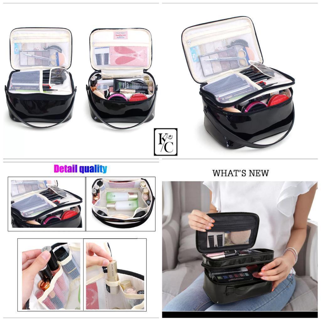 2021 New Fashion Design Aluminium Alloy Make up Box Makeup Case Beauty Case  Cosmetic Bag Multi Tiers Lockable Jewelry Box-MULTIS001R
