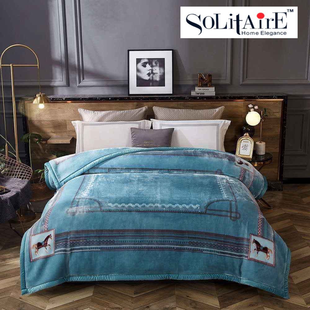 blue-shade-pannel-korean-mink-double-ply-blanket-double-bed-size-saram