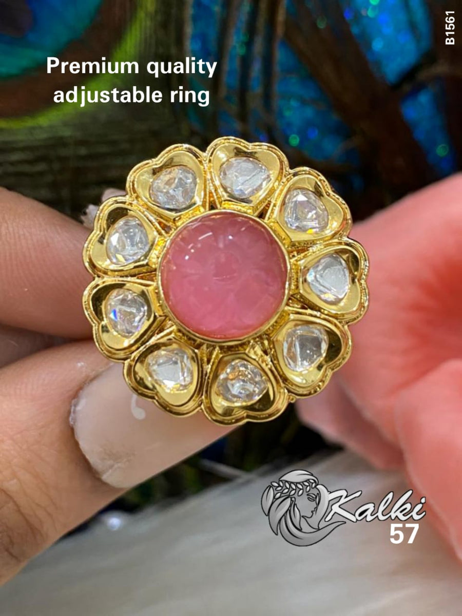 Kundan rings with on sale price