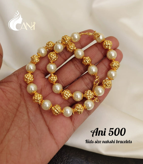 Buy Dew Droplet Pearl Bracelets 22 KT yellow gold (3.25 gm). | Online By  Giriraj Jewellers