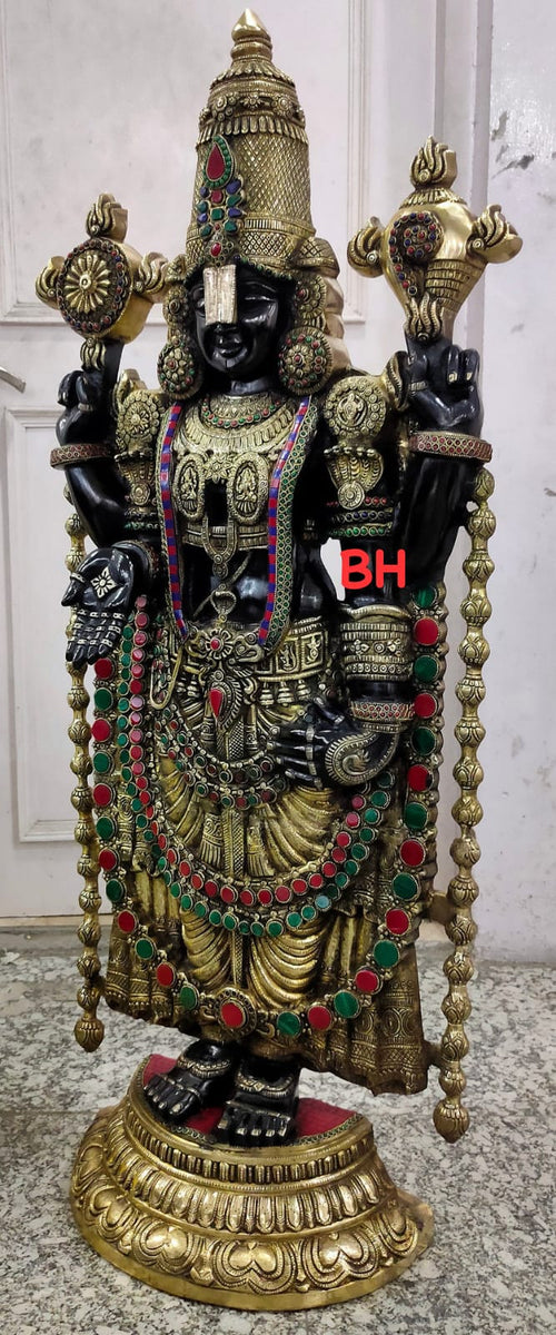 Big Size Lord Tirupati Balaji/Sri Venkateswara Brass Statue ( 47 inche ...