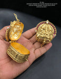 Bagya Lakshmi , Antique Gold Finish Kumkum Dabbi / Sindoor Dabbi for Women -SHAKI001KM