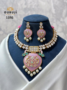 Vyshaki , elegant Antique Finish Kundan  Necklace Set for women -SANDY001KNA