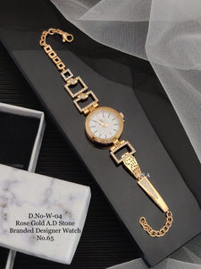 Maggie , elegant Rose Gold Finish American Diamond Watch for women -SANDY001RGB