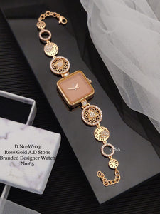 Clara , elegant Rose Gold Finish American Diamond Watch for women -SANDY001RGW