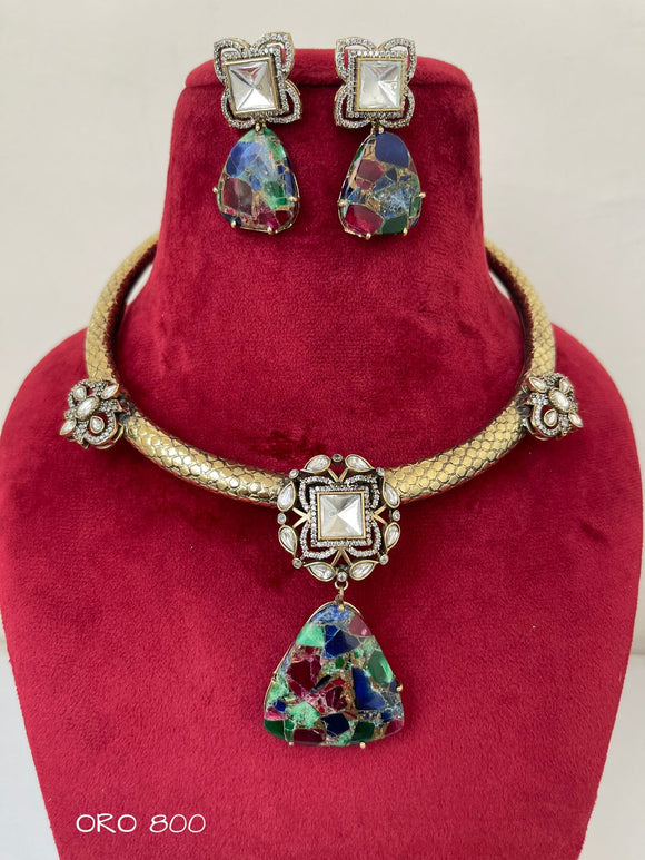 Emalda , elegant Designer Necklace set for women -SANDY001M