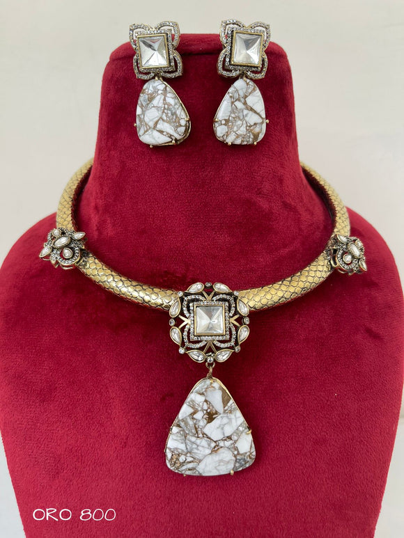Glada , elegant Designer Necklace set for women -SANDY001W