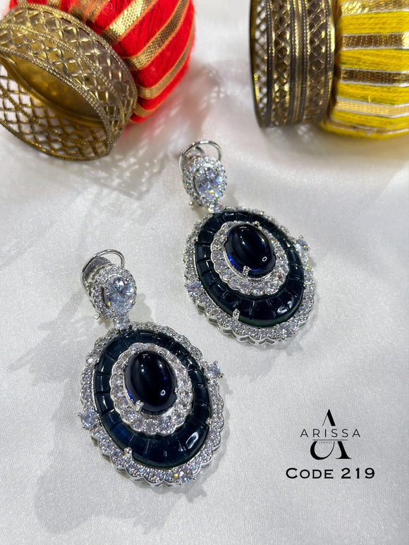 Blue Beauty , elegant Blue stone earrings for women -MOE001EWC