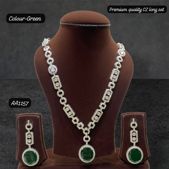 Metilda , Premium Quality CZ Stone Necklace Set for Women -SANDY001CZA