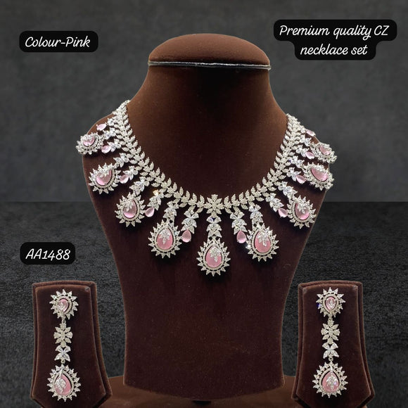 Anaida , Premium Quality CZ Stone Necklace Set for Women -SANDY001CZ
