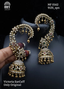 Mandira , elegant Victorian Finish Earcuff with Jumka Earrings for Women -JAY001EWJM