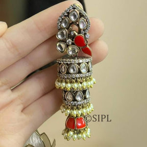 Papiha , elegant Kundan Jumka Earrings for Women -JAY001EWJ