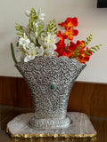 Handcrafted silverplated flower vase for Home Decor-ANUB001FV