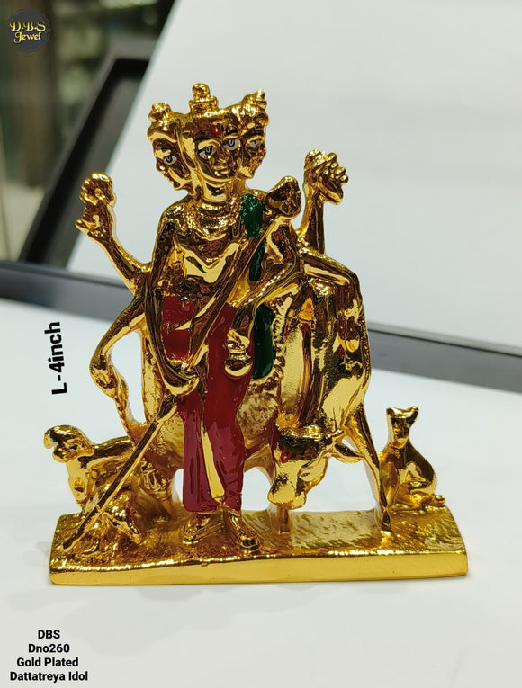 Dattatreya idol in Gold Plating-ANUB001DI