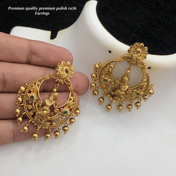 Beautiful Kisna earrings in matte gold finish -SHAKI001KE