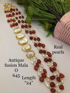 Banani, elegant Pearl Long Necklace set for women -JAY001PNSE