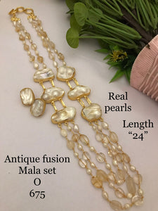 Sharmila , elegant Pearl Long Necklace set for women -JAY001PNSF