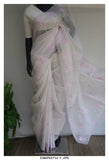 Lilac Beauty , Beautiful Lilac  Embroidered Munga Kota Saree with Blouse -KIA001MKSL