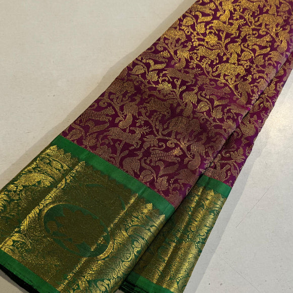 Kanjivaram woven grand classical VATHUVAI pure silk saree for women-SACH001VS