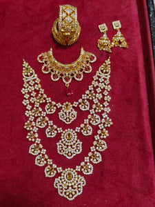 Mata Rani Jewellery set in American Diamond-BRIJ001MJ