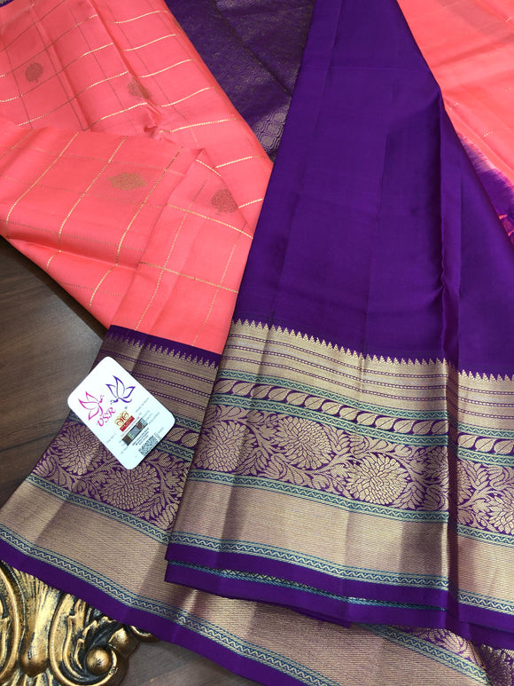 Discover the exquisite craftsmanship of Sameera's exclusive Pure Kanjivaram Silk Saree for women - SACHI001PV