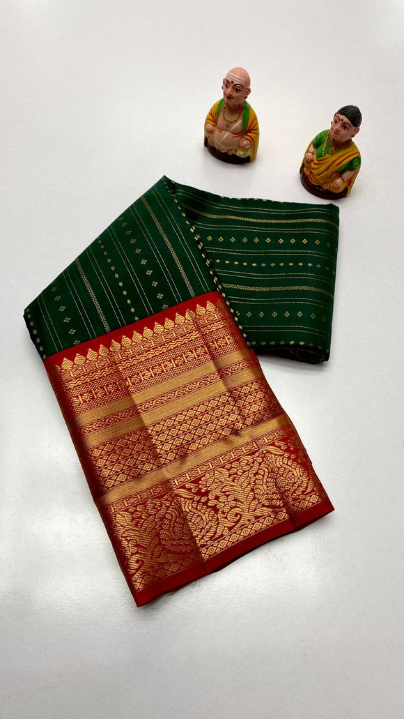 Mrinalini , Pure kanchipuram traditional silk handloom saree for women -SACH001KU (Copy)