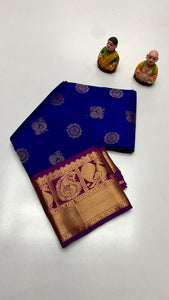 Manjula , Pure kanchipuram traditional silk saree with Korvai Border-SACHI001PB