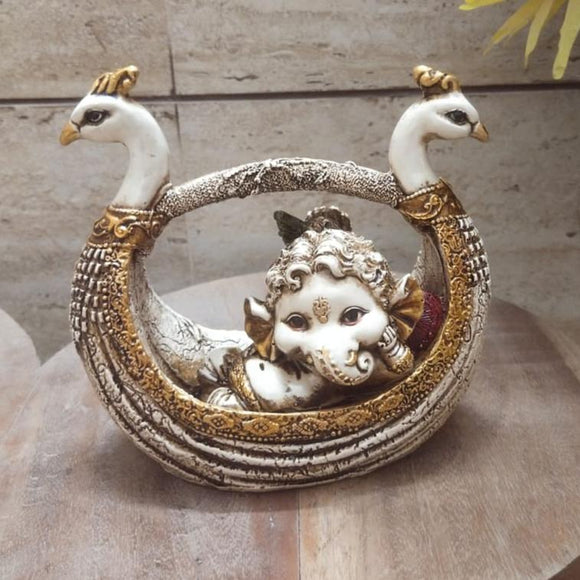 Set of 10 ,Cute Ganesha in Peacock Cradle for Gifting this Diwali -PRITI001GC