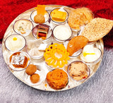 German Silver Bhog Thali set for Offering Bhog to Your Deities-LR001BT