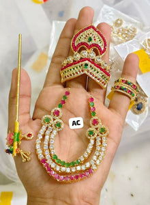 Kanhayya , Beautiful American Diamond Jewellery Set for Laddu Gopal -BRIJ001LJ