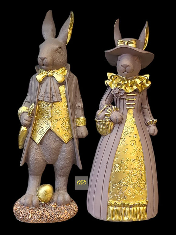 Creative Pastoral Palace Rabbit Family Decoration -ANUB001RD