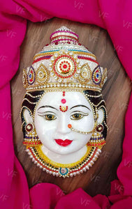 Margashish gurvar special Narayani Devi Mukhwata Approx 8 inch ( Marble Material stone and moti work)- ALL001NDA