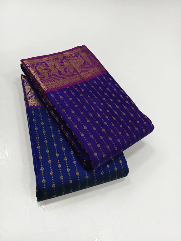 Alisha , elegant Kanjeevaram Handwoven 2 gram Pure Zari Saree for women -SRI001KSS (Copy)