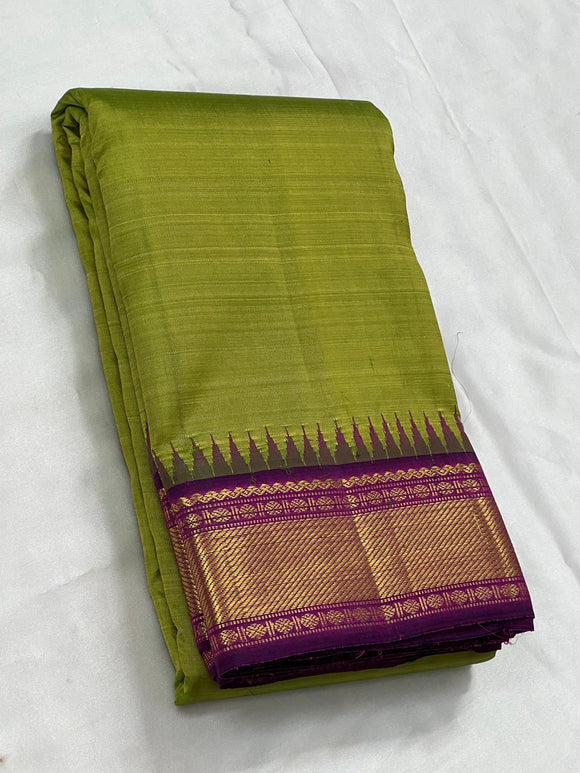 Mahamaya , elegant Kanchipuram Silk Handloom Saree with 2 g pure Zari -SACHI001WP (Copy)