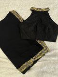 Bollywood Replica Black Beautiful Kiara Advani Saree for women -TBC001KAS