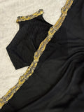 Bollywood Replica Black Beautiful Kiara Advani Saree for women -TBC001KAS