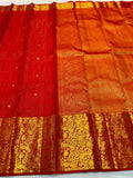 Azhaki , Vanasingaram Traditional combination  Kanchipuram Pure Handloom silk saree for Women -SACH001VS