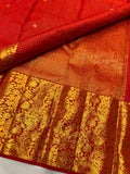 Azhaki , Vanasingaram Traditional combination  Kanchipuram Pure Handloom silk saree for Women -SACH001VS