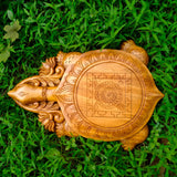 Hand Crafted Puja Asan Made from Rudraksh Wood with Kurma Design -KER001PA