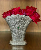 Handcrafted silverplated flower vase for Home Decor-ANUB001FV