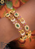 Remanika , elegant Antique Finish Peacock Design Bangles for women -LR001BSW