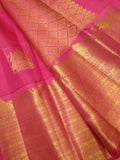 Gajri Pink Kanjivaram Silks in Classical colour combination with Golden Zari -SACH001GP