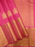 Gajri Pink Kanjivaram Silks in Classical colour combination with Golden Zari -SACH001GP