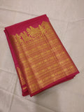 Gajri Pink Kanjivaram Silks in Classical colour combination with Golden Zari -SACH001GP