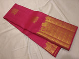 Gajri Pink Kanjivaram Silks in Classical colour combination with Golden Zari -SACH001GP