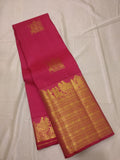 Gajri Pink Kanjivaram Silks in Classical colour combination with Golden Zari -SACH001GP