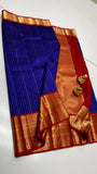 Shyamala , Pure kanchipuram traditional silk saree with Korvai Border-SACHI001BR