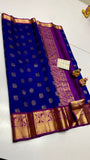 Manjula , Pure kanchipuram traditional silk saree with Korvai Border-SACHI001PB