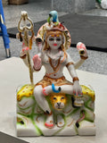 Lord Shiva in Marble , Beautiful Marble Carved Statue of Lord Shiva -NUPUR001LS